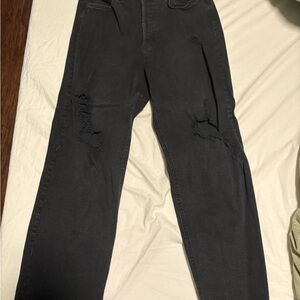 Distressed Black Jeans